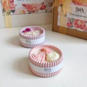 joyero floral de concreto